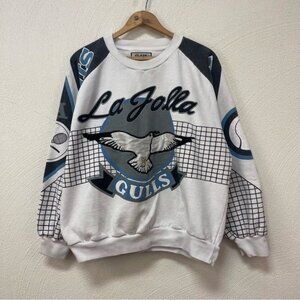 La Jolla Vintage Class A Patched Crew Neck Sz Small